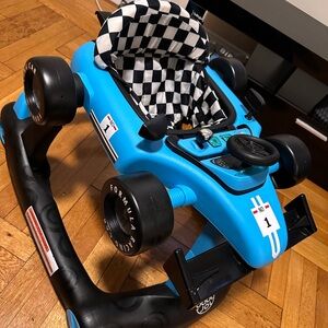 Racing-Themed Blue Baby Walker